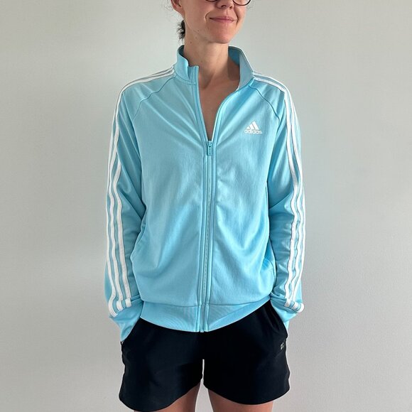 Adidas Classic Track Jacket Medium Blue - Picture 1 of 5